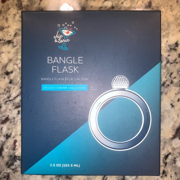 NIBX CHIC & TONIC🍸 BANGLE FLASK DELUXE CHROME COLLECTION, OS, BNIBX - Picture 3 of 6